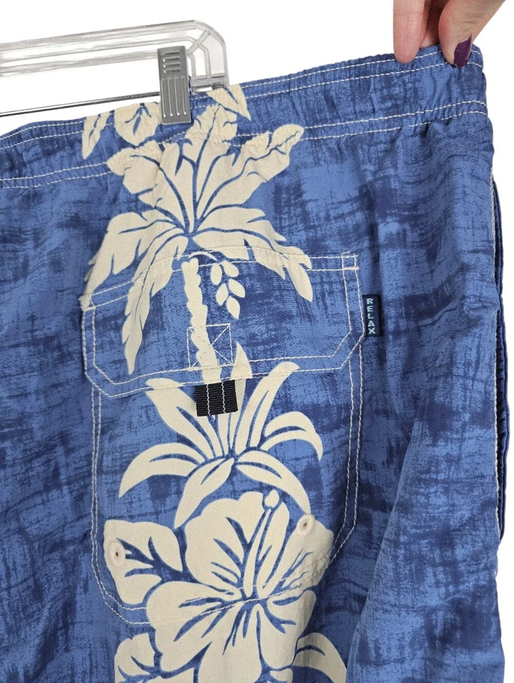 Tommy Bahama Palm-O-Rama Blue Tropical Swim Trunks NWT 4XB
